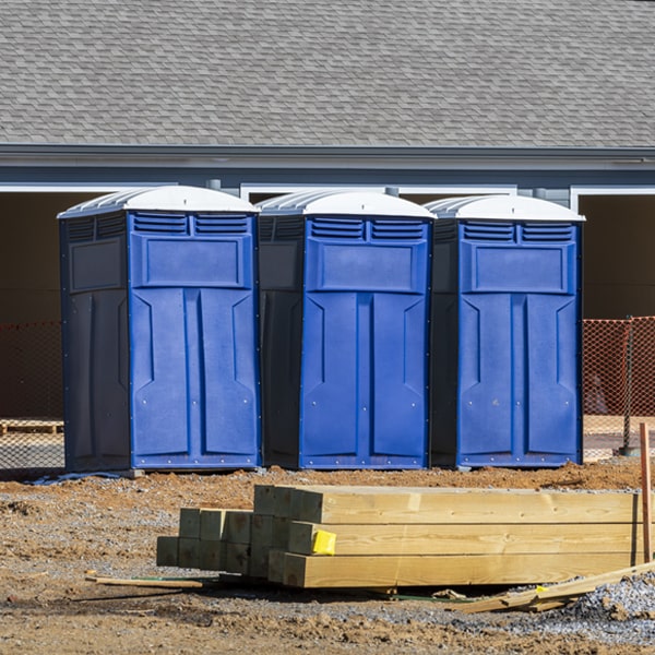 how often are the porta potties cleaned and serviced during a rental period in Mission Hills KS